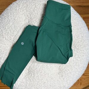 lululemon athletica Green Leggingsfull length track style